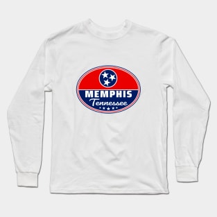 Memphis Tennessee Euro Oval TN Long Sleeve T-Shirt